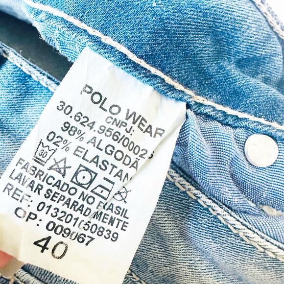 Polo Wear Distressed Skinny Jeans Raw Hem Size 40 US 6 Women’s - Picture 4 of 6